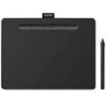 Tablette graphique - wacom - intuos m - bluetooth - stylet sensible  la pression - noir