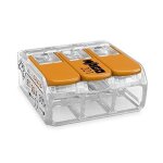 Wago 221 - 413 borne de connexion 3 fils 02 � 4 mm� avec levier de commande transparent mod�le compact ...