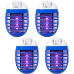 Wardbes lampe anti moustique lot de 4 - lampe uv tue mouche elctrique tueur dctes electrique destructeur ...
