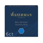 Waterman boite 6 cartouches couleur bleu srnit