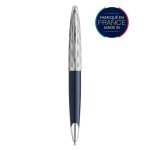Waterman car�ne deluxe stylo bille bleu finitions palladium recharge bleue pointe moyenne coffret cadeau ...