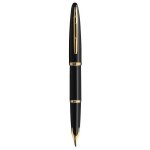 Waterman carene stylo plume noir brillant attributs dor�s plume fine 18k coffret cadeau
