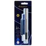 Waterman graduate allure stylo plume chrome attributs chroms plume fine + cartouche encre bleu + effaceur ...