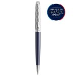 Waterman hmisphre deluxe stylo bille bleu finitions palladium recharge bleue pointe moyenne coffret ...