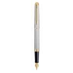 Waterman hemisphere stylo plume acier inoxydable plume fine attributs dor�s coffret cadeau