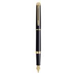 Waterman hemisphere stylo plume noir brillant plume moyenne attributs dorés coffret cadeau Waterman hemisphere stylo plume noir brillant plume moyenne attributs dorés coffret cadeau