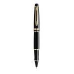 Stylo roller waterman expert - laque noire - attributs dorés - recharge noire pointe fine Stylo roller waterman expert - laque noire - attributs dorés - recharge noire pointe fine