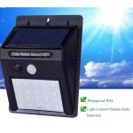 Waterproof 20led solar light powered garden led lumi�re solaire ext�rieur abs applique lampe lampes descalier ...