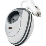 Convertisseur - watt&co - carwatt 150w - usb 2. 4a - blanc - gris Convertisseur - watt&co - carwatt 150w - usb 2. 4a - blanc - gris