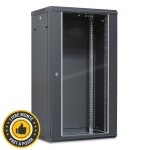 Waytex 37406m coffret mural 19 22u porte vitr�e 600x450 noir livr� mont�