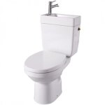 Wc � poser avec lave - mains int�gr� sans bride sortie horizontale opale