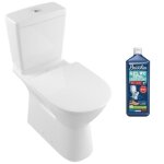Wc à poser sortie verticale villeroy et boch o. novo avec abattant + nettoyant Wc à poser sortie verticale villeroy et boch o. novo avec abattant + nettoyant