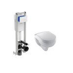 Wc suspendu - ideal standard - odeon up - pack complet - plaque blanche - cuvette compact