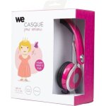 Casque audio - we - rose - limitation 85 db - confort ergonomique - pour enfants 3 - 10 ans
