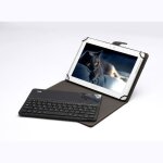 We coque clavier universel 9 - 11 pouces [azerty fran�ais] etui de protection housse en similicuir avec ...