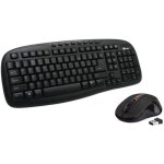 Kit clavier et souris sans fil - we - noir - ergonomique - 8 touches multim�dias - fonction sommeil