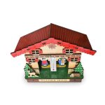 Weather house en bois - baromtre et thermomtre - dcoration traditionnelle
