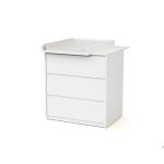 Webaby - commode 3 tiroirs avec plan a langer 50 cm blanc - Webaby - commode 3 tiroirs avec plan a langer 50 cm blanc -