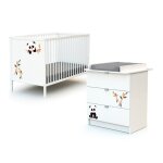 Webaby - chambre bébé lit et commode à langer en bois alba blanc - taille unique Webaby - chambre bébé lit et commode à langer en bois alba blanc - taille unique