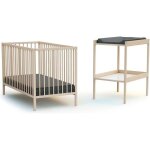 Webaby chambre bb lit et table  langer en bois htre brut - taille unique