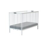 Webaby - lit bb pliant en bois avec matelas 60 x 120 cm flex blanc -