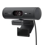 Webcam - full hd 1080p - logitech - brio 500 - microphone int�gr� - graphite