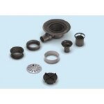 Bonde de douche sortie horizontale wedi fundo grille ronde