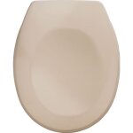 Abattant wc - wenko - bergamo - duroplast antibactérien - beige - fixation réglable en acier inox Abattant wc - wenko - bergamo - duroplast antibactérien - beige - fixation réglable en acier inox