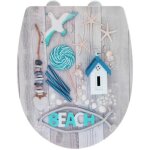 Abattant wc - wenko - beach - thermoplastique - easy close - fixation hygi�nique