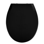 Abattant wc - wenko - kos - thermoplastique - 37x44 cm - noir