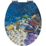 Abattant wc - wenko - poisson 3d - mdf - 38x45 cm - multicolore