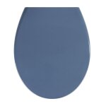Abattant wc - wenko - samos - duroplast - 375x445 cm - bleu ardoise