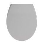 Abattant wc - wenko - samos - duroplast - 375x445 cm - gris clair