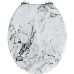 Abattant wc - wenko - onyx - mdf aspect marbre - fixation acier inox - 345x41 cm gris Abattant wc - wenko - onyx - mdf aspect marbre - fixation acier inox - 345x41 cm gris