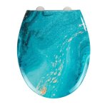 Abattant wc - wenko - original premium stream - duroplast antibactrien - fixation inox - dclipsable ...