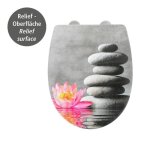 Abattant wc - wenko - water lily - thermoplastique - multicolore - d�clipsable