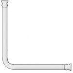 Wenko barre de douche angle universelle tringle douche angle  25 cm longueur adaptable brillant