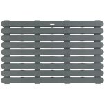 Caillebotis de douche - wenko - gris - antidrapant - plastique - 80x50x3cm
