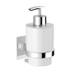 Wenko distributeur de savon liquide mural quadro fixation sans per�age turbo - loc� capacit� 240 ml acier ...