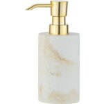 Wenko distributeur savon liquide odos capacit 290 ml polyrsine effet marbre dor 7x18x10 cm blanc - ...