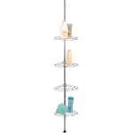 Wenko etagre dangle douche salle de bain tagre de douche tlescopique prea acier inox 28x65 - 275x20 ...