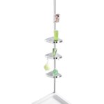 Wenko tagre dangle de douche tlescopique premium 3 paniers de douche fixation sans perage aluminium ...