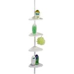 Wenko etagre de salle de bain tlescopique easy 4 paniers de douche solution sans perage aluminium ...
