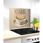 Wenko fond de hotte crdence cuisine verre caf verre tremp 60x50 cm multicolore