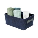 Wenko panier de rangement en velours alena bote rangement pour la maison chambre dressing salle de bain ...