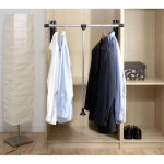 Penderie escamotable - wenko - barre dressing t�lescopique - aluminium - 87 - 130x865 cm - argent mat ...