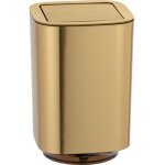 Wenko petite poubelle salle de bain aurion poubelle � couvercle basculant capacit� 5. 5l plastique dor� ...