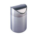 Wenko petite poubelle salle de bain poubelle avec couvercle basculant otranto capacit 3l acier inox ...