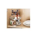 Plateau tournant epices duo - wenko - Ø 265x16 cm - acier inox - mat Plateau tournant epices duo - wenko - Ø 265x16 cm - acier inox - mat