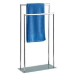 Wenko porte serviettes salle de bain sur pied style 2 barres porte serviette acier inox et base en verre ... Wenko porte serviettes salle de bain sur pied style 2 barres porte serviette acier inox et base en verre ...